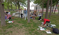 Занятия и отдых детей на благоустроенной площадке с.Спасское Спасского сельского поселения